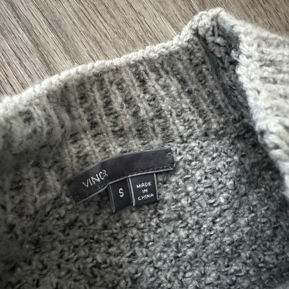 Vince long sleeve sweater, small, gray, wool - Picture 2 of 4